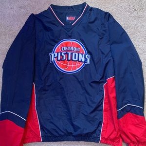 VINTAGE DETROIT PISTONS NBA PULLOVER/WINDBREAKER